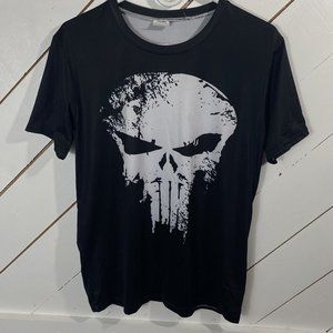 Tunsechy The Punisher Skull Sublimation Print Soft T-Shirt Size 3XL - Kids
